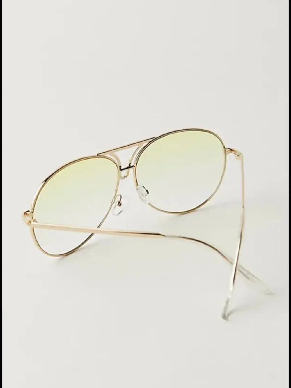 NWT Free People Marty Aviator Sunglasses in Gold